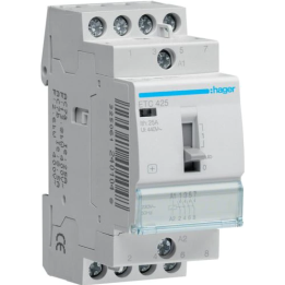 Hager - Contacteur Jour-Nuit 25A, 4F, 230V - Réf : ETC425