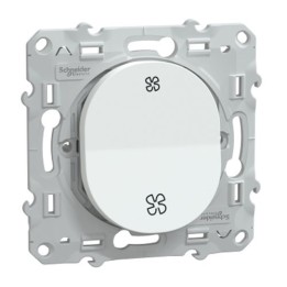 Schneider - Ovalis - poussoir VMC - sans arrêt - Blanc - Réf : S320236