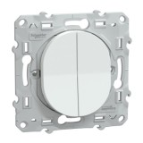 Schneider - Ovalis - combiné va et vient+poussoir - 10AX - Blanc - Réf : S320285