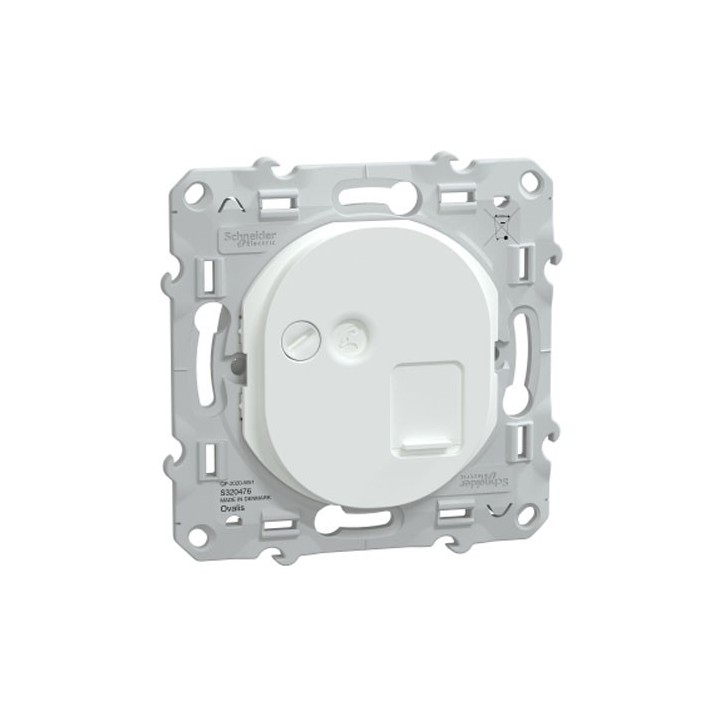 Schneider - Ovalis - prise RJ45 - cat6a - grade 3 (multimédia +) (longue distance) - Blanc - Réf : S320477