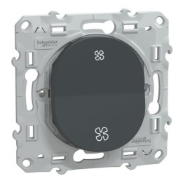 Schneider - Ovalis - poussoir VMC - sans arrêt - Anthracite - Réf : S340236