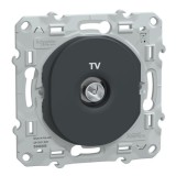 Schneider - Ovalis - prise TV simple - Anthracite - Réf : S340405