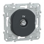 Schneider - Ovalis - prise TV simple - Anthracite - Réf : S340405