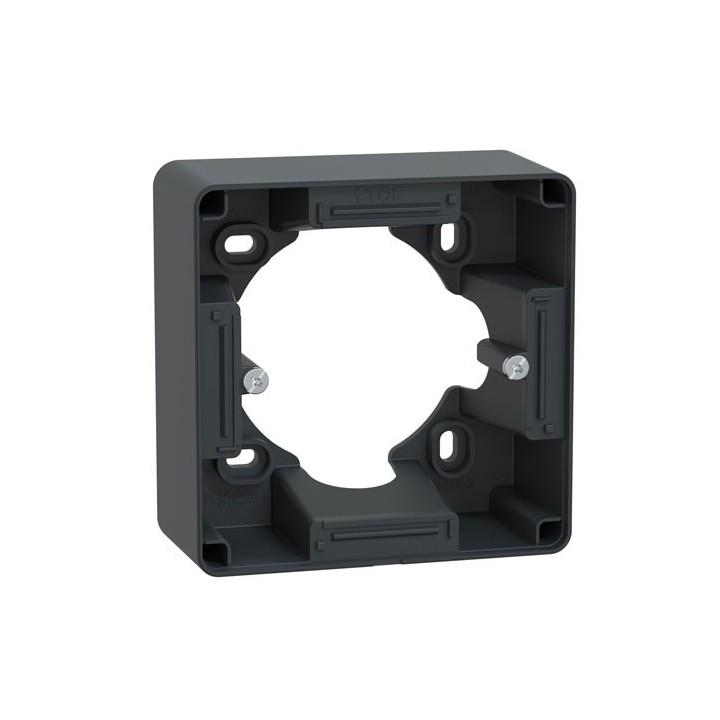 Schneider - Ovalis - Boîte support 36 mm pour montage en saillie - Anthracite - Réf : S340762
