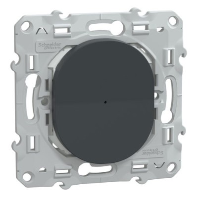 Schneider - Wiser Ovalis - variateur poussoir - 2 fils - zigbee - Anthracite - Réf : S340522W
