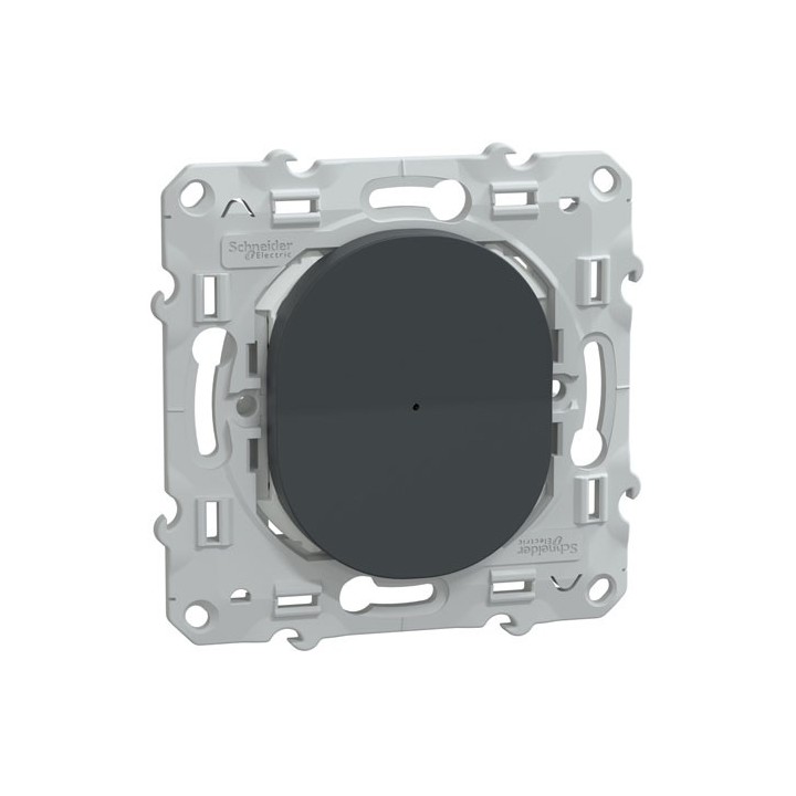 Schneider - Wiser Ovalis - variateur poussoir - 2 fils - zigbee - Anthracite - Réf : S340522W