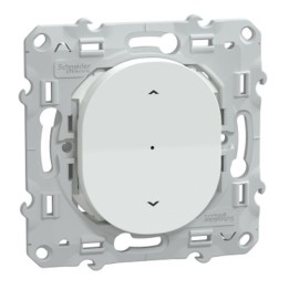 Schneider - Wiser Ovalis - interrupteur volet-roulant - 4A - zigbee - Blanc - Réf : S320567W