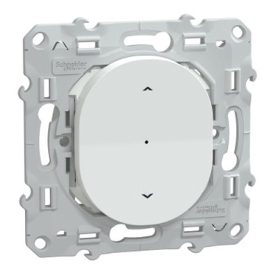 Schneider - Wiser Ovalis - interrupteur volet-roulant - 4A - zigbee - Blanc - Réf : S320567W