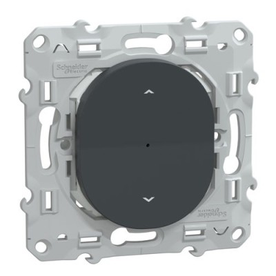 Schneider - Wiser Ovalis - interrupteur volet-roulant - 4A - zigbee - Anthracite - Réf : S340567W