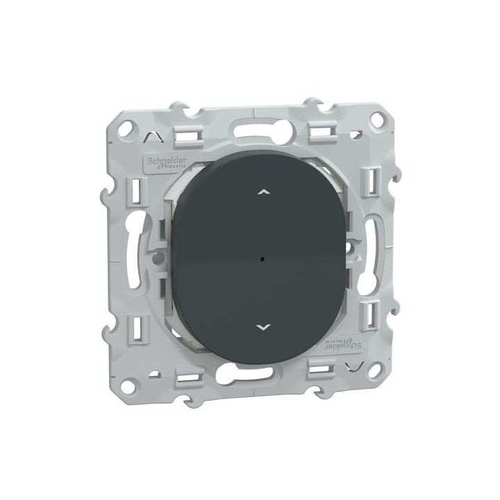 Schneider - Wiser Ovalis - interrupteur volet-roulant - 4A - zigbee - Anthracite - Réf : S340567W