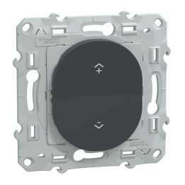 Schneider - Wiser Ovalis - interrupteur centralisé sans fil 2 ou 4 BP - Anthracite - Réf : S340531