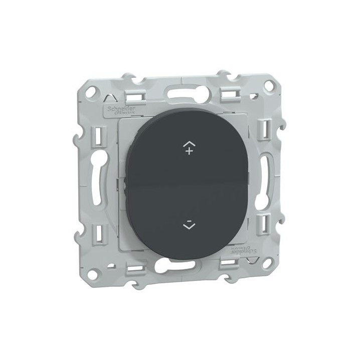 Schneider - Wiser Ovalis - interrupteur centralisé sans fil 2 ou 4 BP - Anthracite - Réf : S340531