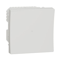 Schneider - Wiser Unica - bouton poussoir - 10A - zigbee - blanc antimicrob - méca seul - Réf : NU353720W