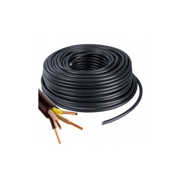 Câble U1000 R2V CU (Rigide) - 4G1.5 mm² (liseret rose)  - Couronne de 100m - Réf : 4G1.5-rose-100m