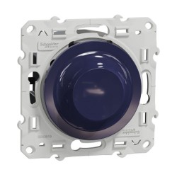 Schneider - Odace - variateur de lumière universel en 2 ou 3 fils - 3W-100W(LED) - cobalt - Réf : S550519