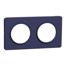 Schneider - Odace Touch - plaque - cobalt 2 postes horiz. ou vert. entraxe 71mm - Réf : S550804