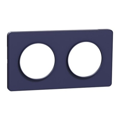 Schneider - Odace Touch - plaque - cobalt 2 postes horiz. ou vert. entraxe 71mm - Réf : S550804