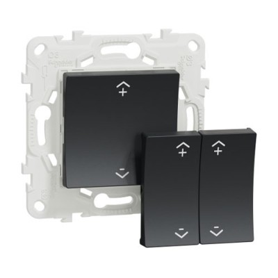Schneider - Wiser Unica - interrupteur centralisé sans fil 2 ou 4 BP - Anthracite - Réf : NU557154W