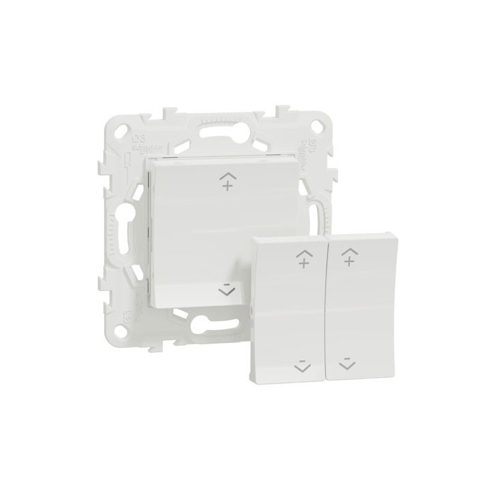 Schneider - Wiser Unica - interrupteur centralisé sans fil 2 ou 4 BP - Blanc antibactérien - Réf : NU557120W
