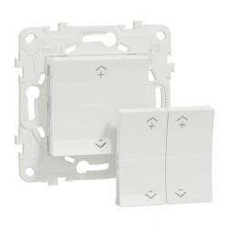 Schneider - Wiser Unica - interrupteur centralisé sans fil 2 ou 4 BP - Blanc - Réf : NU557118W