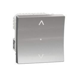 Schneider - Wiser Unica - interrupteur volet-roulant - 4A - zigbee - alu - méca seul - Réf : NU350830W