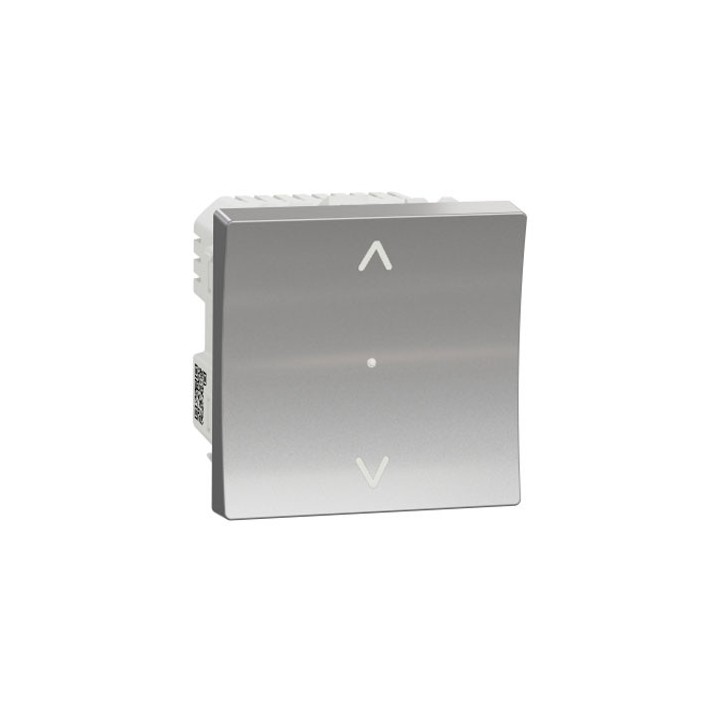 Schneider - Wiser Unica - interrupteur volet-roulant - 4A - zigbee - alu - méca seul - Réf : NU350830W