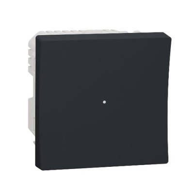Schneider - Wiser Unica - bouton poussoir - 10A - zigbee - anthracite - méca seul - Réf : NU353754W