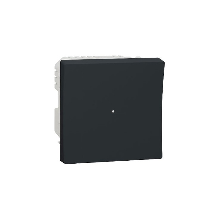 Schneider - Wiser Unica - bouton poussoir - 10A - zigbee - anthracite - méca seul - Réf : NU353754W