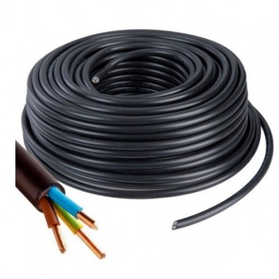 Câble U1000 R2V CU (Rigide) - 3G6 mm² - Couronne de 50m - Réf : DIV-3G6-C50
