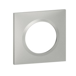Legrand - Plaque carrée dooxie 1 poste finition effet aluminium - Réf : 600851