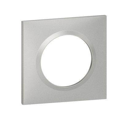 Legrand - Plaque carrée dooxie 1 poste finition effet aluminium - Réf : 600851