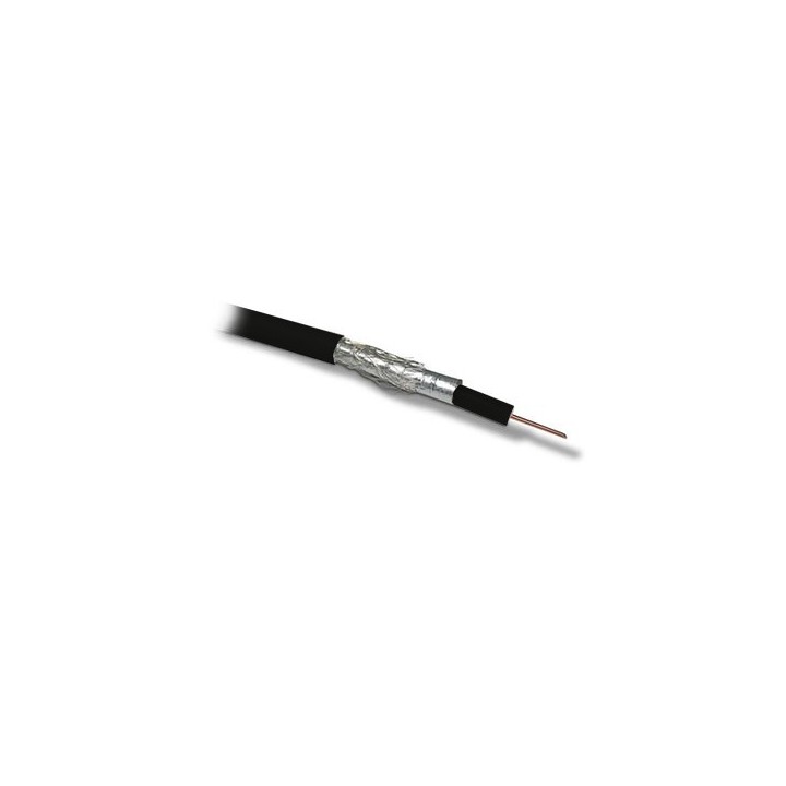 Câble coaxial noir pour antenne TV pour installation en extérieur - au mètre - Réf : CPE-17PATC-noir