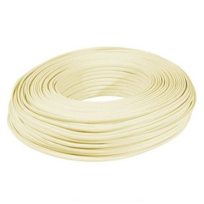 Fil H07 V-U (Rigide) 1,5 mm² - Couronne 100 m - Ivoire - Réf : 1015