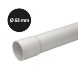 Schneider - Mureva Tube - conduit rigide tulipé PVC gris - Ø63mm/3m - au mètre linéaire - Réf : IMT50663