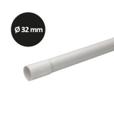 Schneider - Mureva Tube - conduit rigide tulipé PVC gris - Ø32mm/2m - au mètre linéaire - Réf : IMT50532