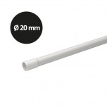 Schneider - Mureva Tube - conduit rigide tulipé PVC gris - Ø20mm/2m - au mètre linéaire - Réf : IMT50520