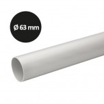 Schneider - Mureva Tube - conduit rigide non tulipé PVC gris - Ø63mm/3m - au mètre linéaire - Réf : IMT50363