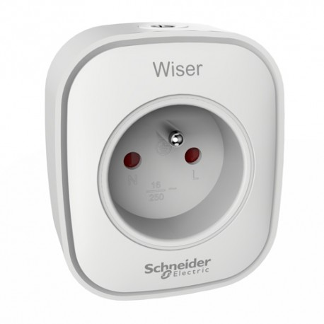 Schneider - Wiser - Prise connectée et répéteur ZigBee - Réf: CCTFR6500