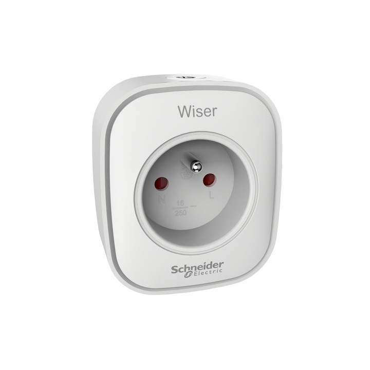 Schneider - Wiser - Prise connectée et répéteur ZigBee - Réf : CCTFR6500