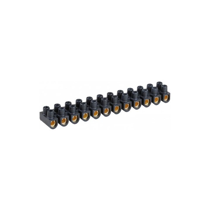 Eur'Ohm - Barrette de 12 connexion à vis - 10mm² - domino - Réf : 70003