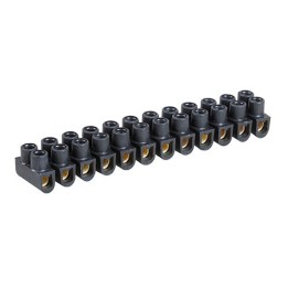 Eur'Ohm - Barrette de 12 connexion à vis - 2.5mm² - domino - Réf : 70001