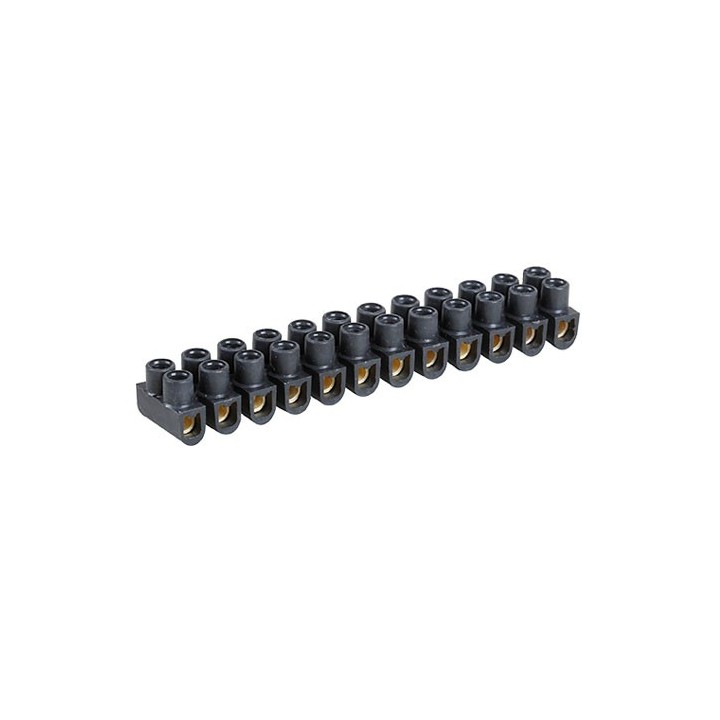 Eur'Ohm - Barrette de 12 connexion à vis - 2.5mm² - domino - Réf : 70001