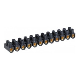 Eur'Ohm - Barrette de 12 connexion à vis - 6mm² - domino - Réf : 70002