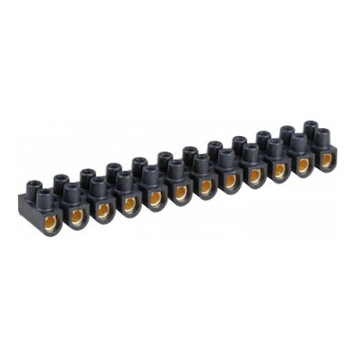 Eur'Ohm - Barrette de 12 connexion à vis - 6mm² - domino - Réf : 70002