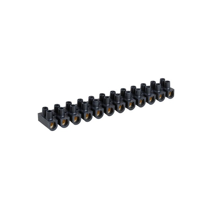 Eur'Ohm - Barrette de 12 connexion à vis - 25mm² - domino - Réf : 70005