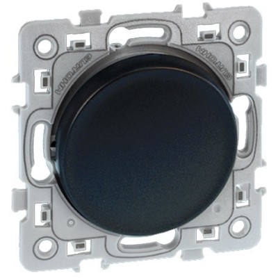 Eur'ohm Square - Bouton poussoir anthracite - Réf : 60302