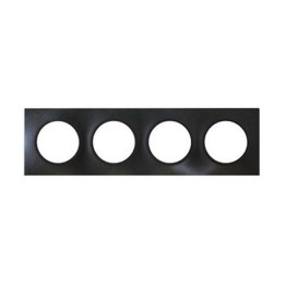 Eur'ohm Square - Plaque quadruple anthracite - Réf : 60399