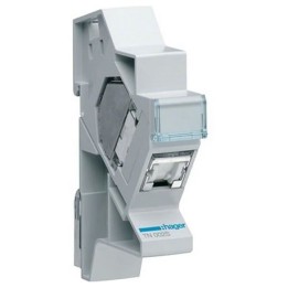 Hager - Connecteur RJ45 cat.6 STP + support - Réf : TN002S