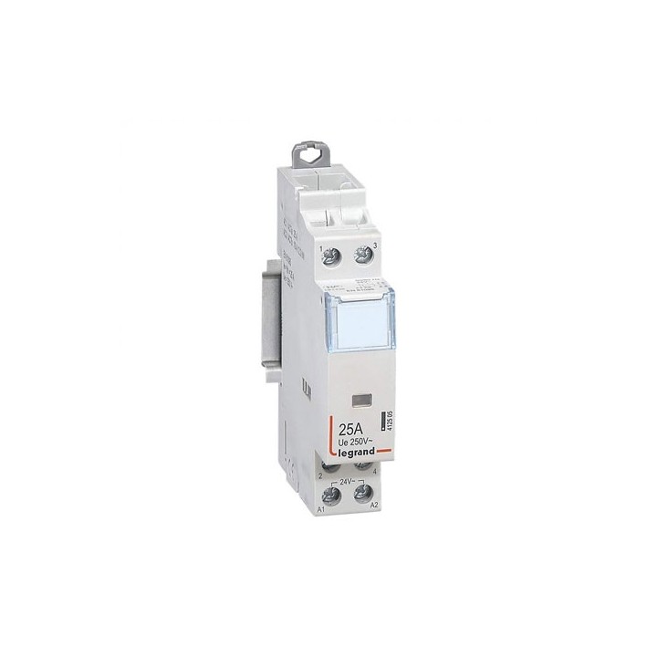 Legrand -  Contacteur de puissance CX³ bobine 24V~ -sans commande manuelle-2P/250V~-25A-2F - Réf : 412505