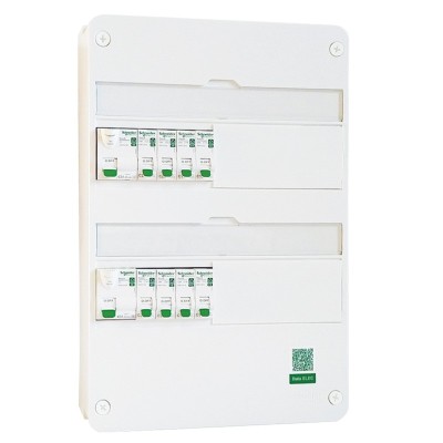 Schneider - Tableau Pré-câblé - Rési9 - 13 modules 2 Rangées - XE AUTO - Réf: SCH13202